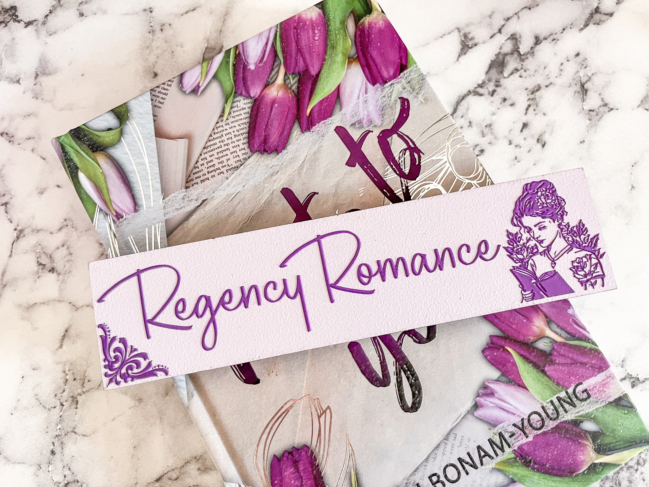 Regency Romance Shelf Mark™ in Light Purple & Dark Purple by FireDrake Artistry®