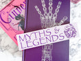 Load image into Gallery viewer, Myths & Legends Shelf Mark™ in Light Purple & Dark Purple by FireDrake Artistry®
