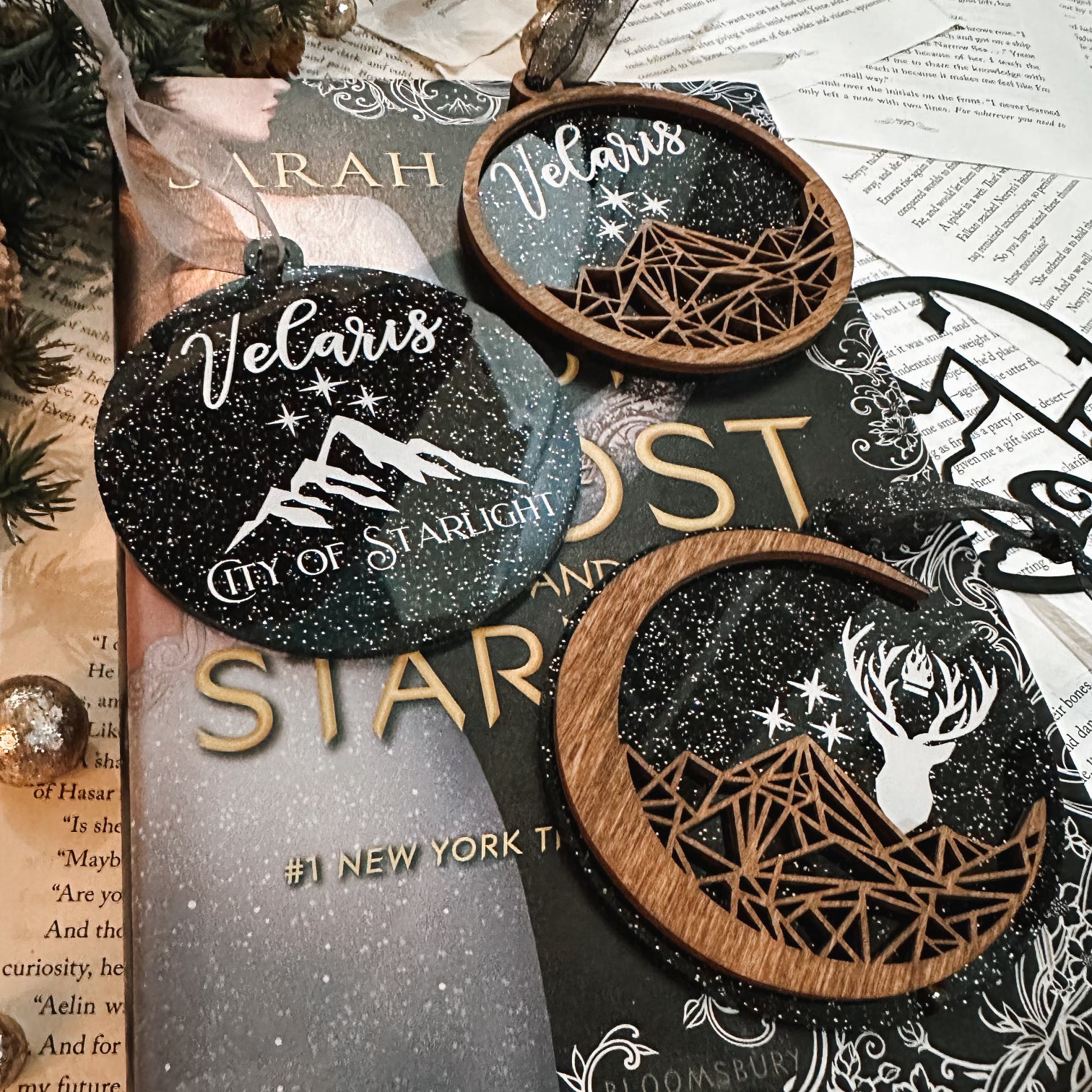 Maas Christmas Ornaments 2024 - ACOTAR / Throne of Glass / Crescent City Inspired