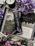 Load image into Gallery viewer, Vertical Black & Purple Dark Academia Shelf Mark™ by FireDrake Artistry®
