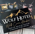 Load image into Gallery viewer, Wolf Hotel Sign - Officially Licensed K.A. Tucker Collection - FireDrake Artistry®
