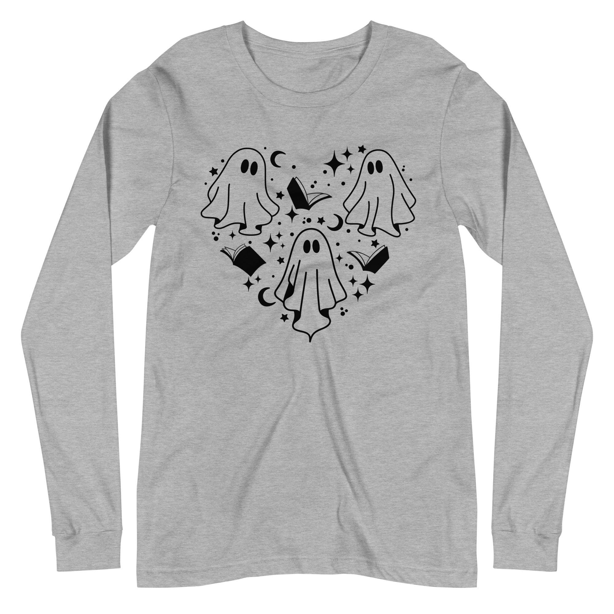 Boo Books Unisex Long Sleeve Tee - Black Design for FireDrake Artistry