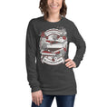 Load image into Gallery viewer, Cliterature is Literature Dark Bookstack Unisex Long Sleeve Tee for FireDrake Artistry 
