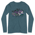 Load image into Gallery viewer, Fall Booked Up Unisex Long Sleeve Tee - Purple Books for FireDrake Artistry
