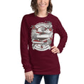 Load image into Gallery viewer, Cliterature is Literature Dark Bookstack Unisex Long Sleeve Tee for FireDrake Artistry 
